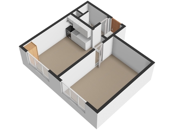 půdorys - Prodej bytu 1+1 v osobním vlastnictví 43 m², Staňkov
