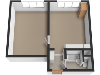 půdorys - Prodej bytu 1+1 v osobním vlastnictví 43 m², Staňkov