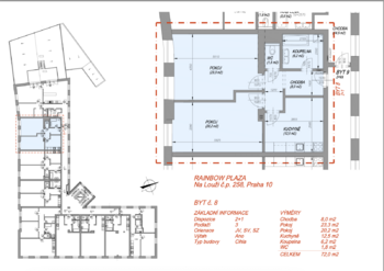 Pronájem bytu 2+1 v osobním vlastnictví 72 m², Praha 10 - Vršovice