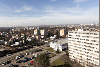 pohled z lodžie - Pronájem bytu 2+kk v osobním vlastnictví 56 m², Praha 4 - Krč