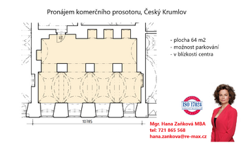 Pronájem obchodních prostor 64 m², Český Krumlov