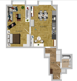 Prodej bytu 1+1 v osobním vlastnictví 52 m², Plzeň