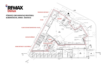 Pronájem obchodních prostor 193 m², Brno