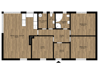 Plánek domu - Prodej domu 102 m², Česká Bříza