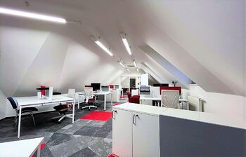 2NP - hlavní open-space - Pronájem kancelářských prostor 282 m², Praha 9 - Horní Počernice