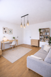 Obývací pokoj + vizualizace - Prodej bytu 2+1 v družstevním vlastnictví 44 m², Ostrava