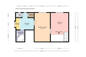 Prodej bytu 2+kk v družstevním vlastnictví 51 m², Praha 9 - Vysočany