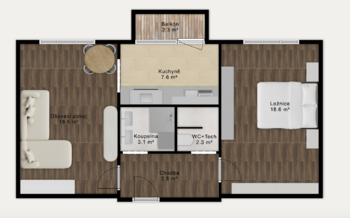 Prodej bytu 2+1 v osobním vlastnictví 59 m², Jindřichův Hradec