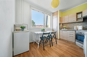 Kuchyně - Prodej bytu 1+kk v osobním vlastnictví 31 m², Kroměříž