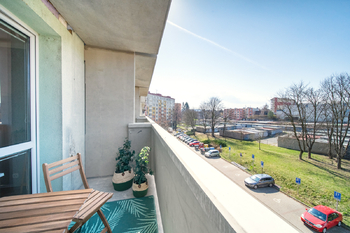 Balkón - Prodej bytu 1+kk v osobním vlastnictví 31 m², Kroměříž