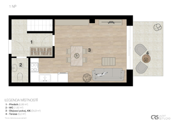 Prodej bytu 3+kk v osobním vlastnictví 76 m², Svinaře