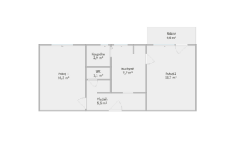 Pronájem bytu 2+1 v osobním vlastnictví 50 m², Náměšť nad Oslavou