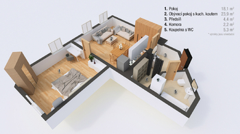 Prodej bytu 2+kk v osobním vlastnictví 54 m², Jevíčko