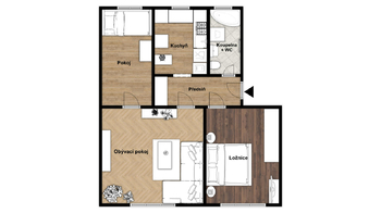 Prodej bytu 3+1 v družstevním vlastnictví 56 m², Chomutov