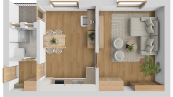 Pronájem bytu 2+kk v osobním vlastnictví 48 m², Hradec Králové