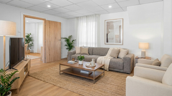 VIZUALIZACE- Obývací místnost - Prodej bytu 2+1 v osobním vlastnictví 59 m², Česká Kamenice