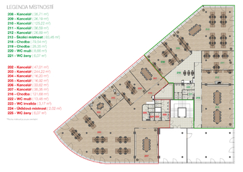 Pronájem kancelářských prostor 875 m², Praha 5 - Stodůlky