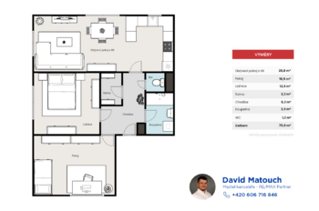 Prodej bytu 3+kk v osobním vlastnictví 71 m², Český Brod