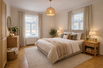 Vizualizace - ložnice - Prodej bytu 3+1 v osobním vlastnictví 92 m², Krnov