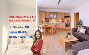 úvodní - Pronájem bytu 2+kk v osobním vlastnictví 47 m², České Budějovice 