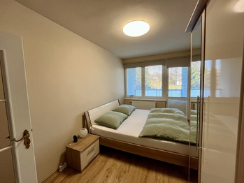 Ložnice s lodžií - Prodej bytu 3+1 v osobním vlastnictví 95 m², Sedlnice