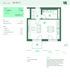 Prodej bytu 1+kk v osobním vlastnictví 38 m², Zlín