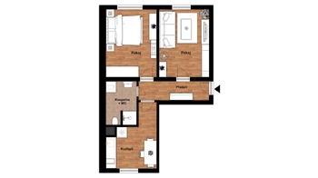 Pronájem bytu 2+1 v osobním vlastnictví 47 m², Luštěnice