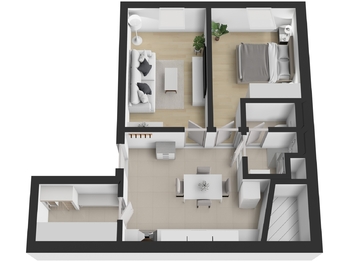 Pronájem bytu 2+1 v osobním vlastnictví 54 m², Luštěnice