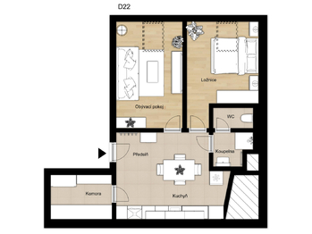 Pronájem bytu 2+1 v osobním vlastnictví 54 m², Luštěnice