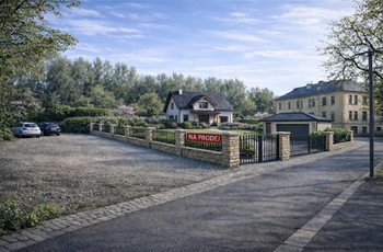 vizualizace stavby na pozemku - Prodej pozemku 811 m², Cvikov