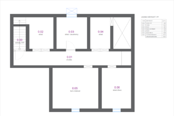 Půdorys sklep - Prodej nájemního domu 300 m², Kravaře