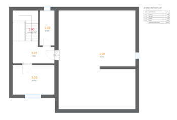 Půdorys podkroví - Prodej nájemního domu 300 m², Kravaře