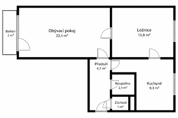 Prodej bytu 2+1 v osobním vlastnictví 53 m², Praha 3 - Žižkov