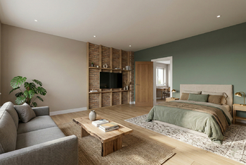 Vizualizace_Pokoj byt Zelený  - Prodej domu 148 m², Blatná