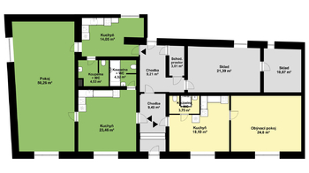 Plán domu_Aktuální stav - Prodej domu 148 m², Blatná