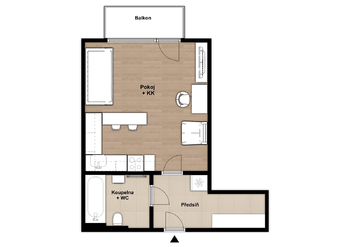 Pronájem bytu 1+kk v osobním vlastnictví 39 m², Plzeň
