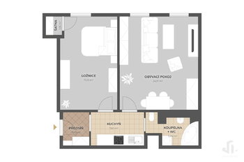 Prodej bytu 2+kk v osobním vlastnictví 60 m², Praha 3 - Žižkov