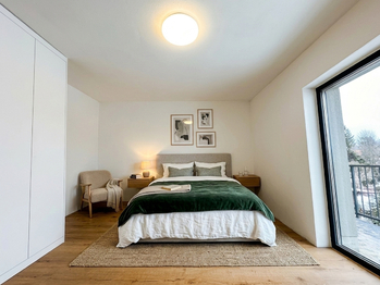 Ložnice - vizualizace - Pronájem bytu 2+kk v osobním vlastnictví 55 m², Horní Planá