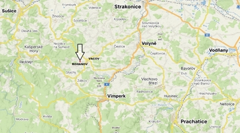 Mapa - Prodej chaty / chalupy 135 m², Vacov
