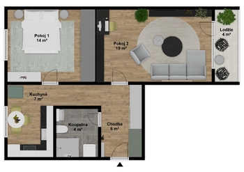 Prodej bytu 2+1 v osobním vlastnictví 56 m², Kladno