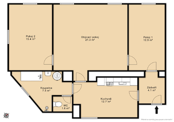 Prodej bytu 3+1 v osobním vlastnictví 79 m², Uničov