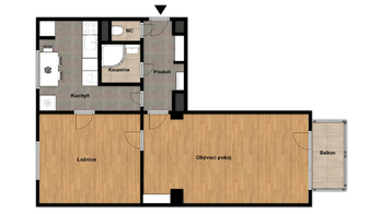 Prodej bytu 2+1 v osobním vlastnictví 54 m², Praha 9 - Hloubětín