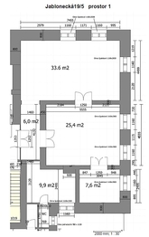 Pronájem kancelářských prostor 85 m², Liberec