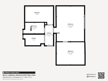 Pronájem bytu 3+1 v osobním vlastnictví 66 m², Praha 9 - Kbely
