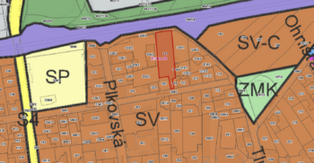 Územní plán - Prodej pozemku 1194 m², Praha 9 - Horní Počernice