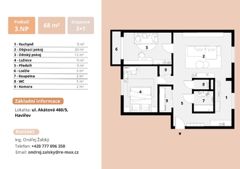 Prodej bytu 3+1 v družstevním vlastnictví 70 m², Havířov