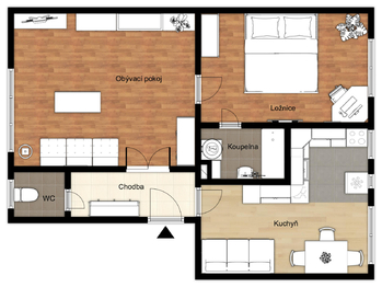 Prodej bytu 2+1 v osobním vlastnictví 60 m², Louny