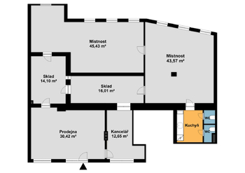 Pronájem obchodních prostor 170 m², Praha 5 - Slivenec