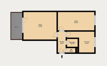 Pronájem bytu 2+1 v osobním vlastnictví 57 m², Němčice nad Hanou