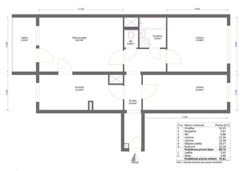 Prodej bytu 3+1 v osobním vlastnictví 79 m², Praha 4 - Háje